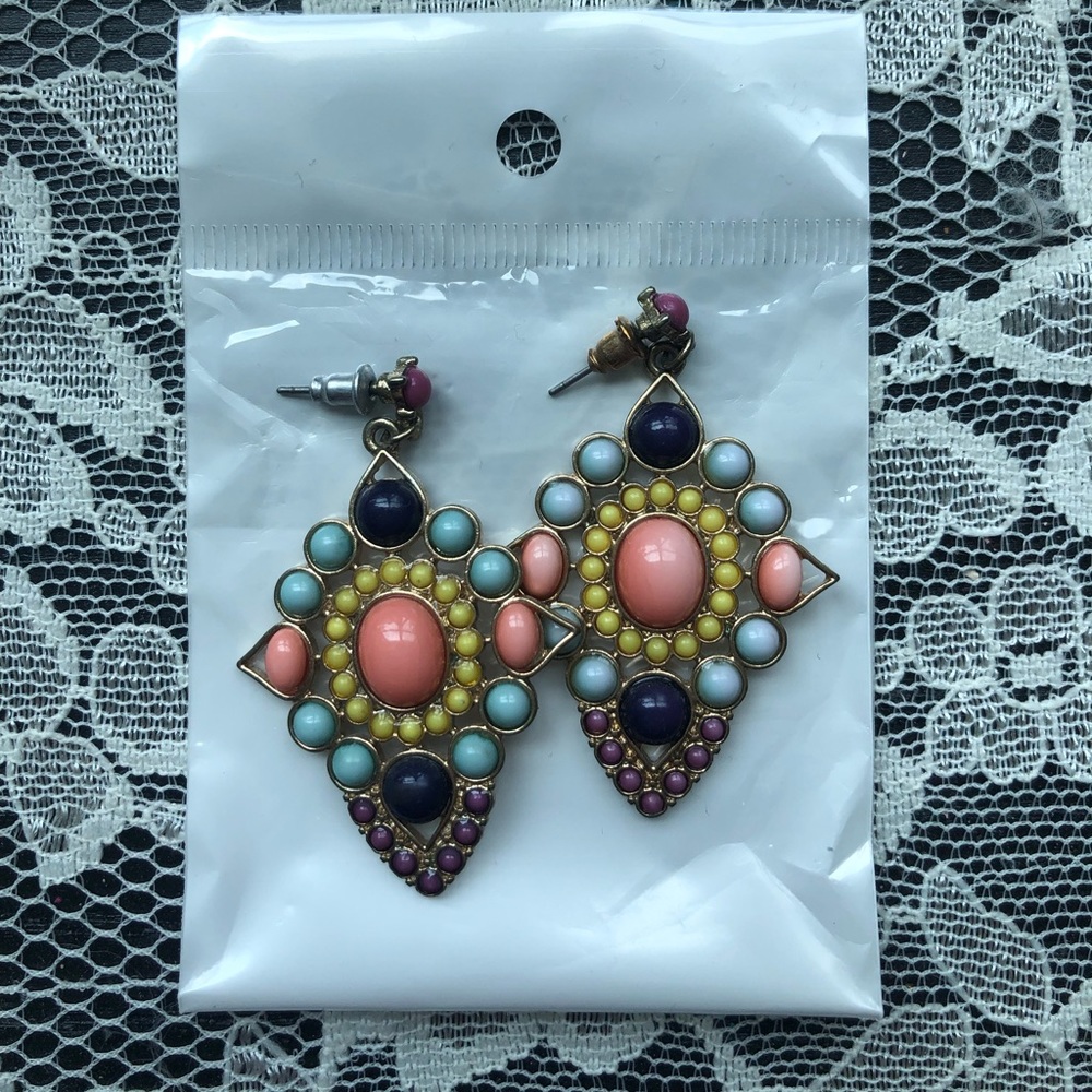 Francesca's vibrant colorful bohemian earrings